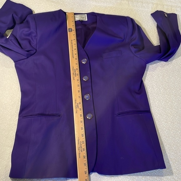 Suitsme woman’s Business wear Purple Suit 16 EUC Midi Pockets Buttons lined - Picture 15 of 16